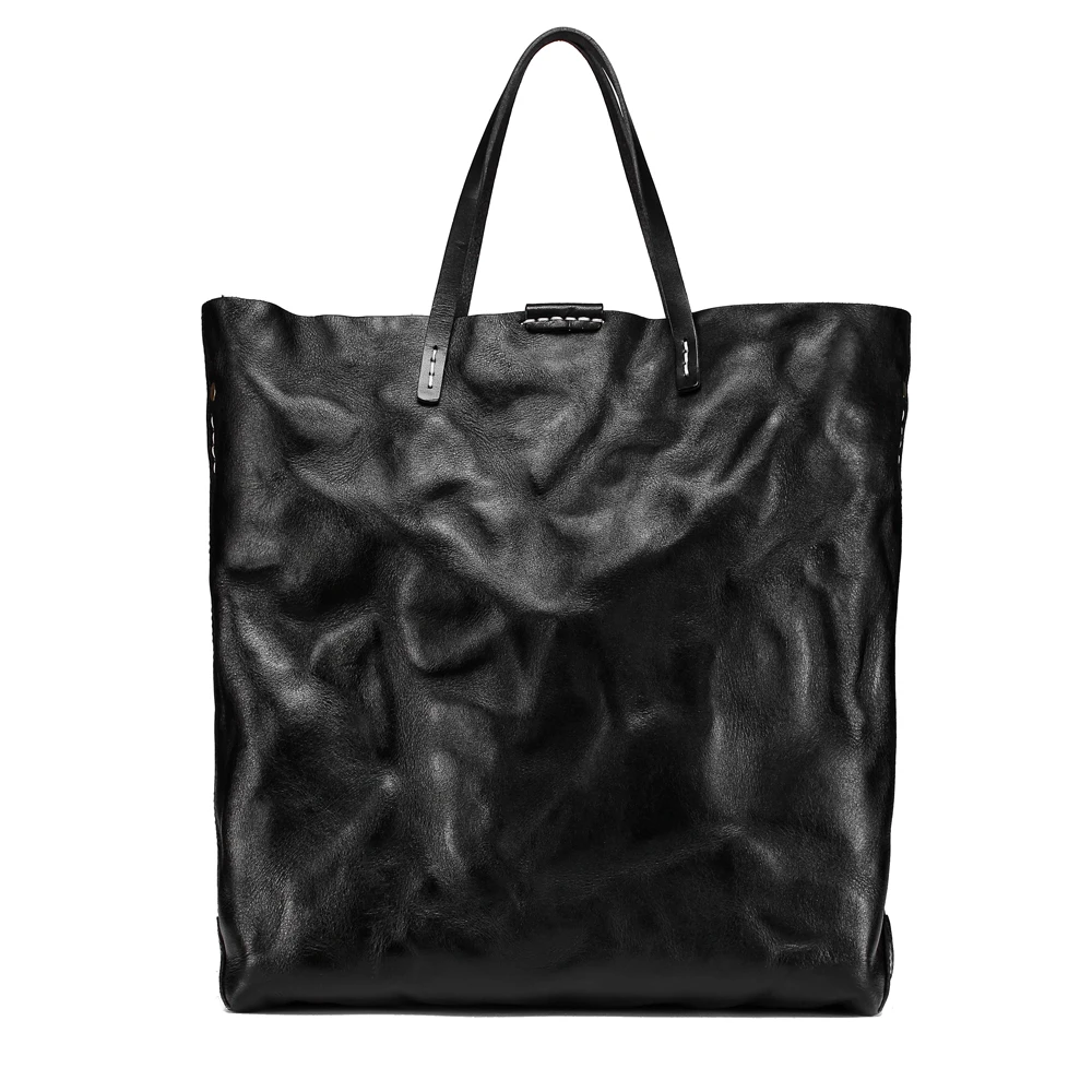 Annmouler Famous Brand 2022 Women's Bag 100% Genuine Leather Black Handbag Cowhide Female Bag Quality Dress Tote Bag Purses
