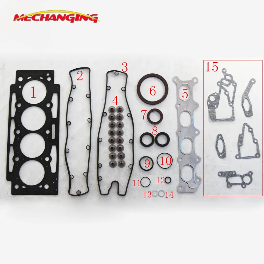 

For PEUGEOT 307 206 406 806 EW10J4 Engine Gasket Car Accessories Automotive Spare Parts Overhaul Package 0197.Y1 50212100