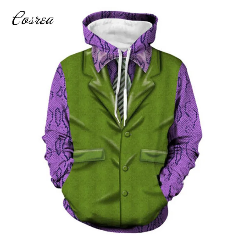 Толстовка с джокером унисекс толстовки капюшоном для мужчин и женщин Новый