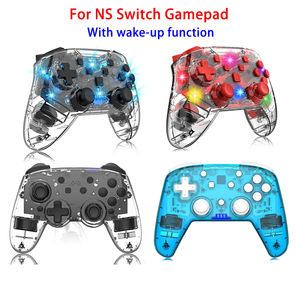 

Геймпад беспроводной полупрозрачный с кольцом-подсветильник кой и гироскопом