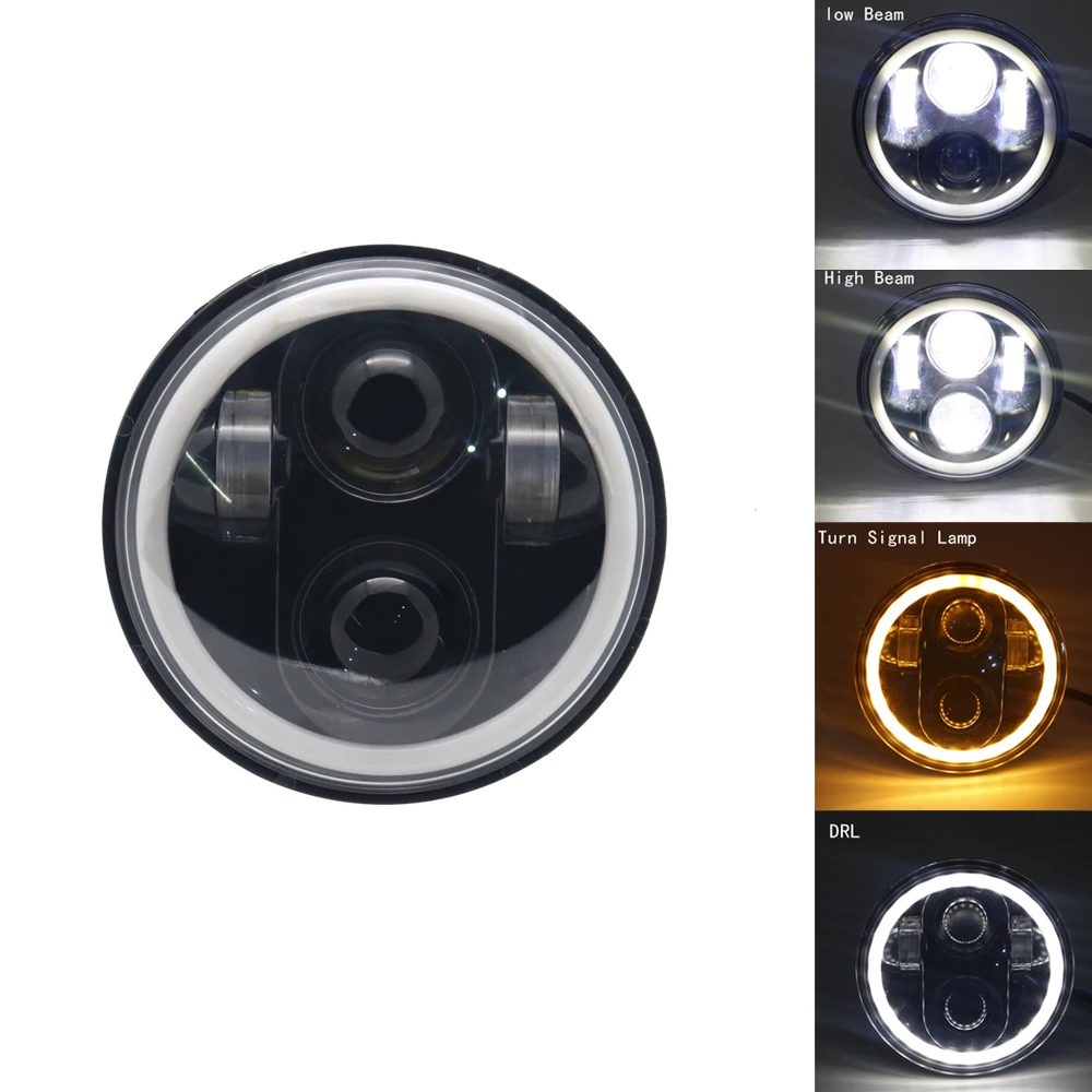 Фара 5 75 дюймов мотоцикл Проектор Мотор Led Halo фара для Honda VTX 1300 1800| |