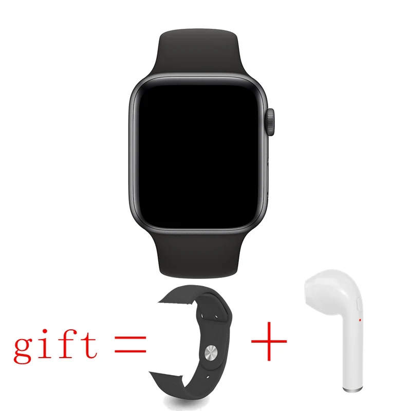 black a h B Bluetooth Вызов Смарт Браслет для проверки сердечного ритма 9 1:1 SmartWatch 44 мм с gps ДЛЯ Apple iOS Android сердечного ритма ЭКГ-шагомер IWO 8 iwo 8 plus - Цвет: black a h B
