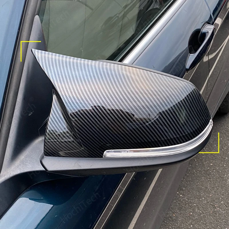 

Новинка для Bmw 1 2 3 4 серии F20 F21 F87 M2 F23 F30 F36 X1 E84 I3 глянцевая черная боковая крышка из углеродного волокна для зеркала заднего вида M4 Style