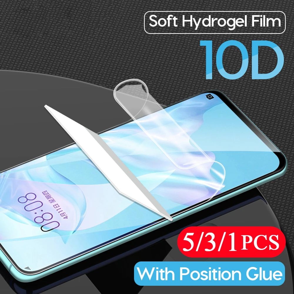 

5/3/1Pcs soft full cover for huawei nova 3 3i 3e 4 4e 5 5i 5T 5Z 6 se 7 7i pro Not Glass hydrogel film phone screen protector