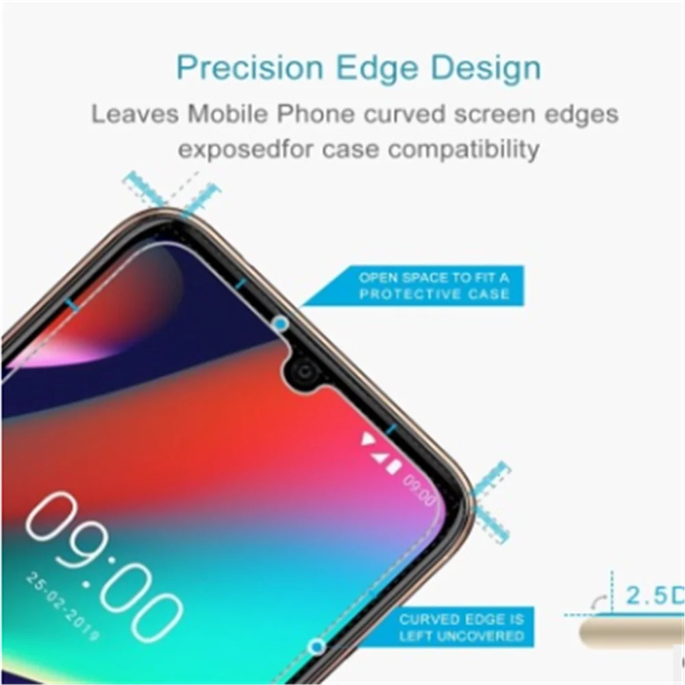 Подходит для Wiko View 3 Pro 0 26 мм 9H 2.5D пленка из закаленного стекла с закругленными