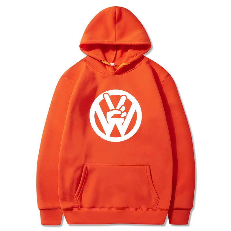 

2021 New Hoodie Men Fleece Coat Thicken Sweatshirt Homme Pullover JDM-VW-Peace-Love Hoodie Sweatshirt Moda Para Hombres 12Colors