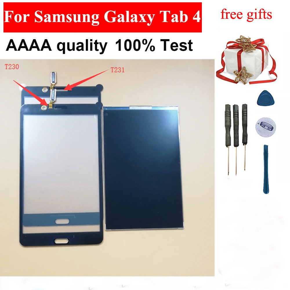 Для Samsung Galaxy Tab 4 SM T230 T231 сенсорный экран дигитайзер панель Стекло Датчик ЖК