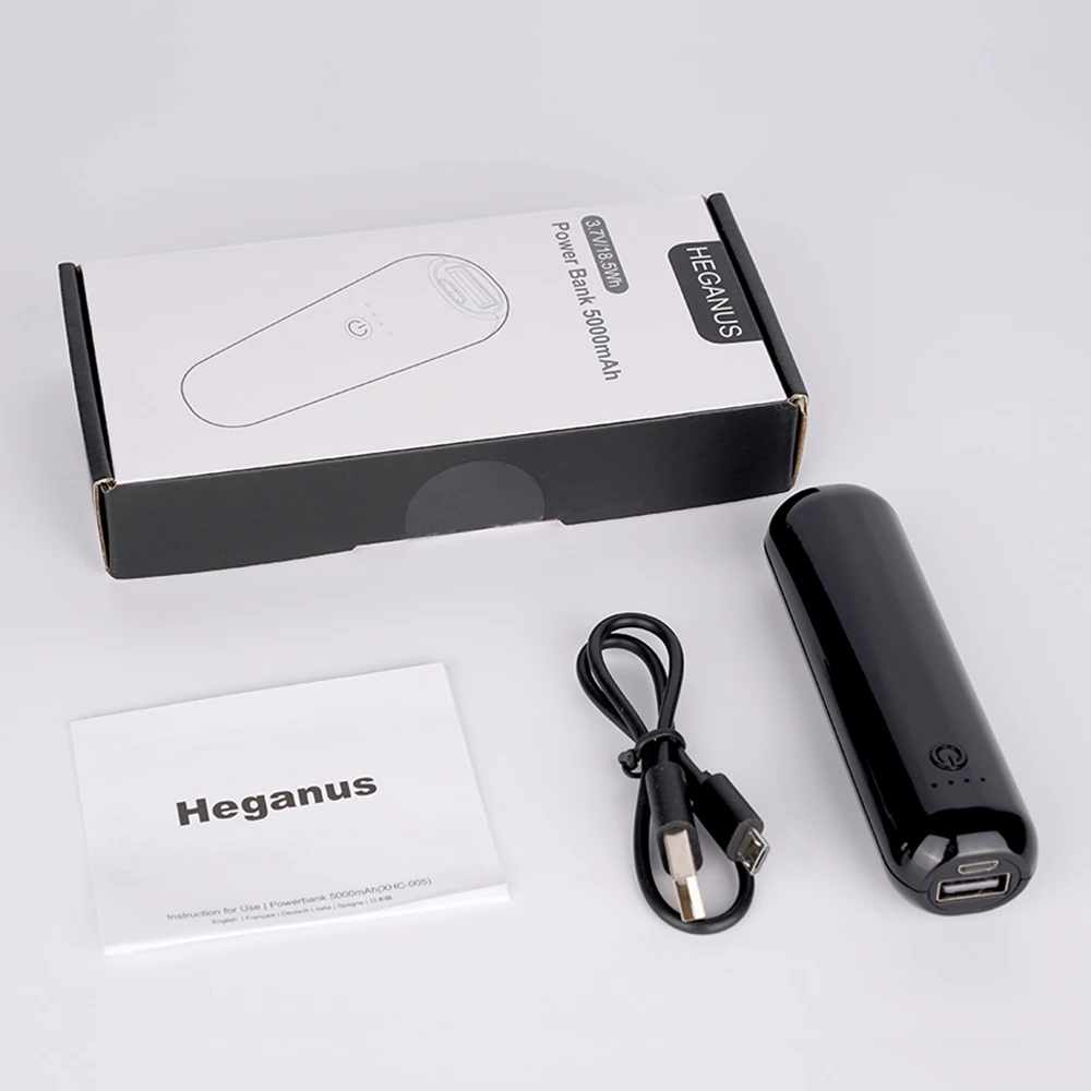 

OCKERED USB Mini Power Bank 5000mAh Portable Power Bank Phone External Battery with Type C for Smart Phone