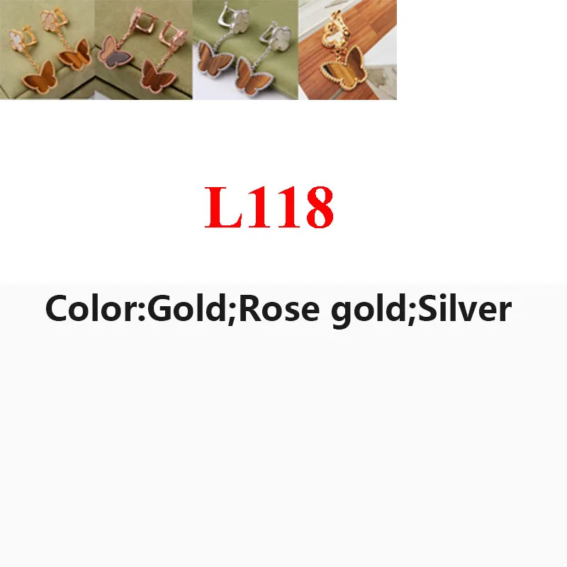 

L118 earrings 2 flower fashion popular jewelry romantic exquisite butterfly four-leaf clover shape gift for frie 2020 new