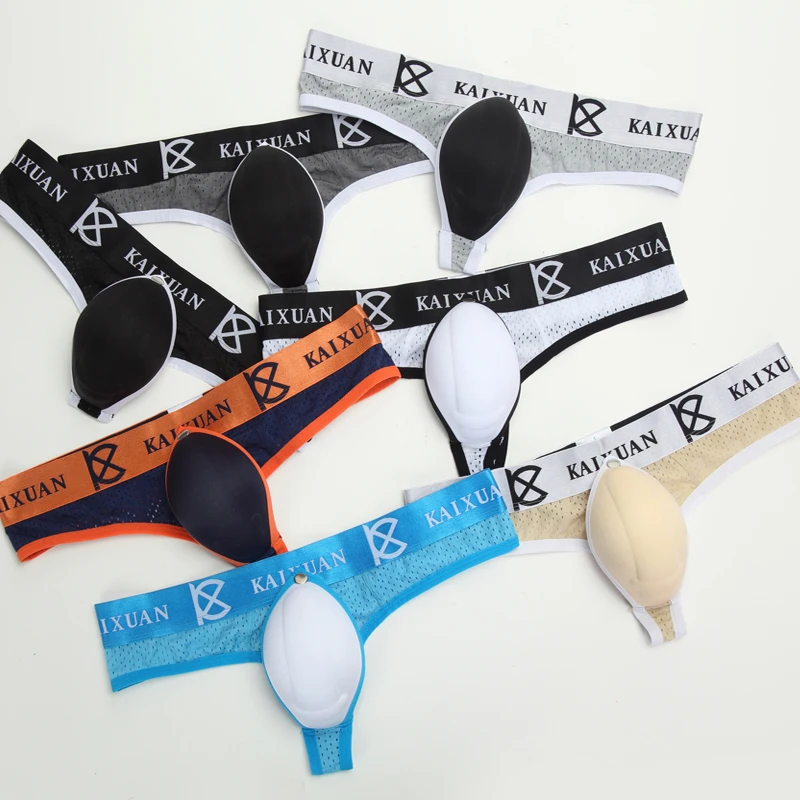 

AIIOU Sexy Gay Underwear Mesh Man G String Panties Open Crotch Pouch Male Panties Gay Cuecas Breathable Men Thongs Male Lingerie