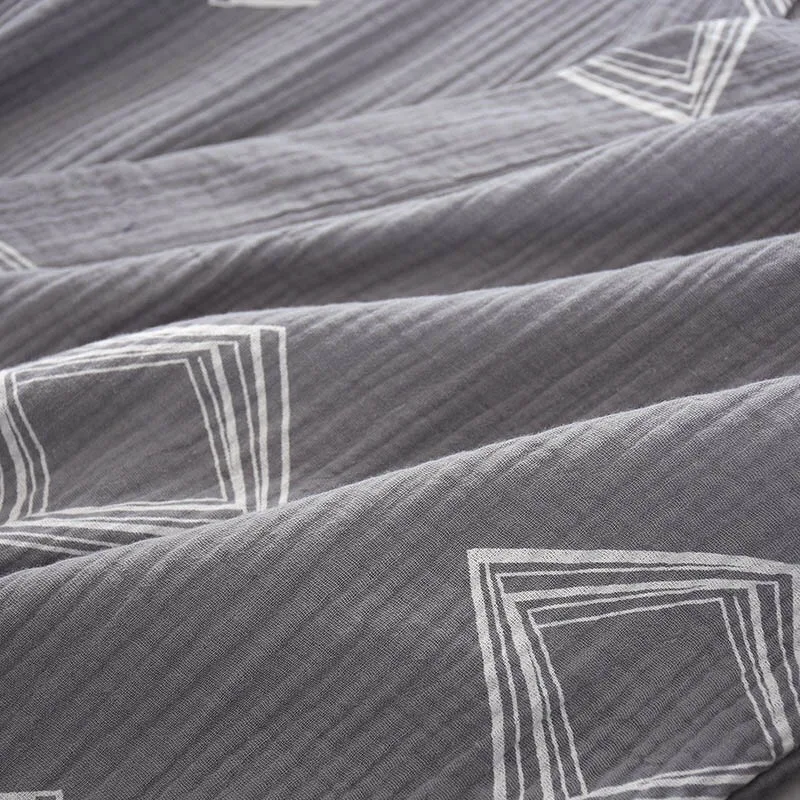 Новые весенне летние мужские пижамы простые удобные газовые хлопковые халаты