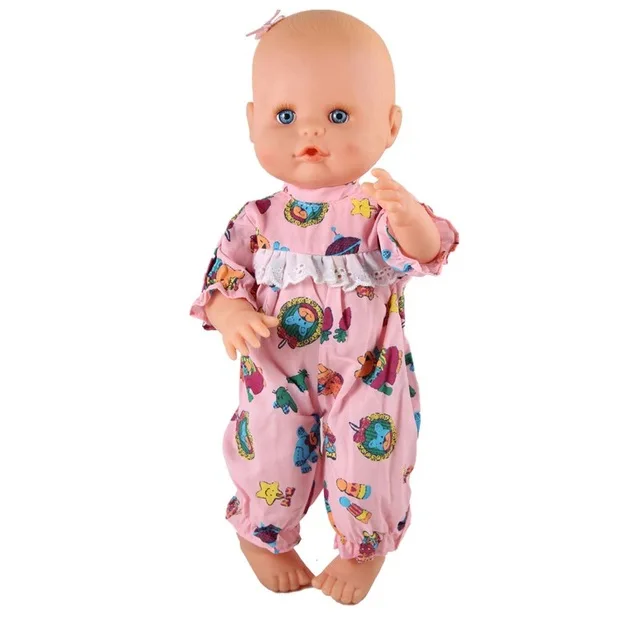 pink bear jumpsuit Новое поступление 6 стилей белое пальто розовые штаны наряды для 13 дюймов кукольная одежда 35 см Nenuco Ropa Accesorios Nenuco y su Hermanita - Цвет: pink bear jumpsuit