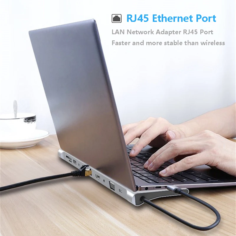 Док станция USB C для ноутбука Станция HDMI VGA PD LAN RJ45 SD Macbook HP DELL XPS Surface Lenovo ThinkPad