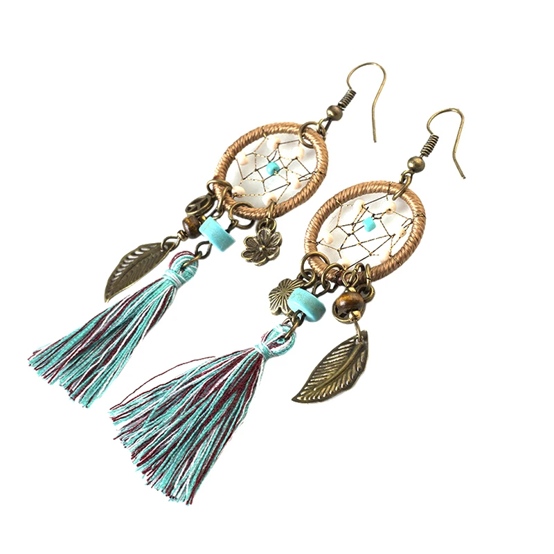 Серьги-подвески женские в этническом стиле с бахромой | Украшения и аксессуары