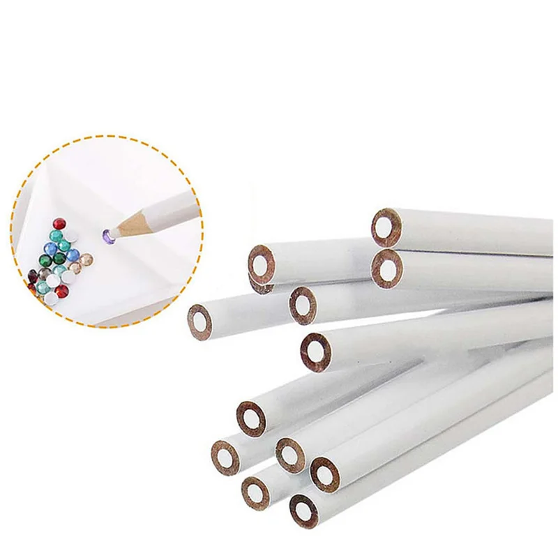 

10pcs/lot Dotting Pen For Nails Rhinestones Picking Tools Crystal Wax Pencil Picker Rhinestones Pickup Pens Decoration Tool #&HT