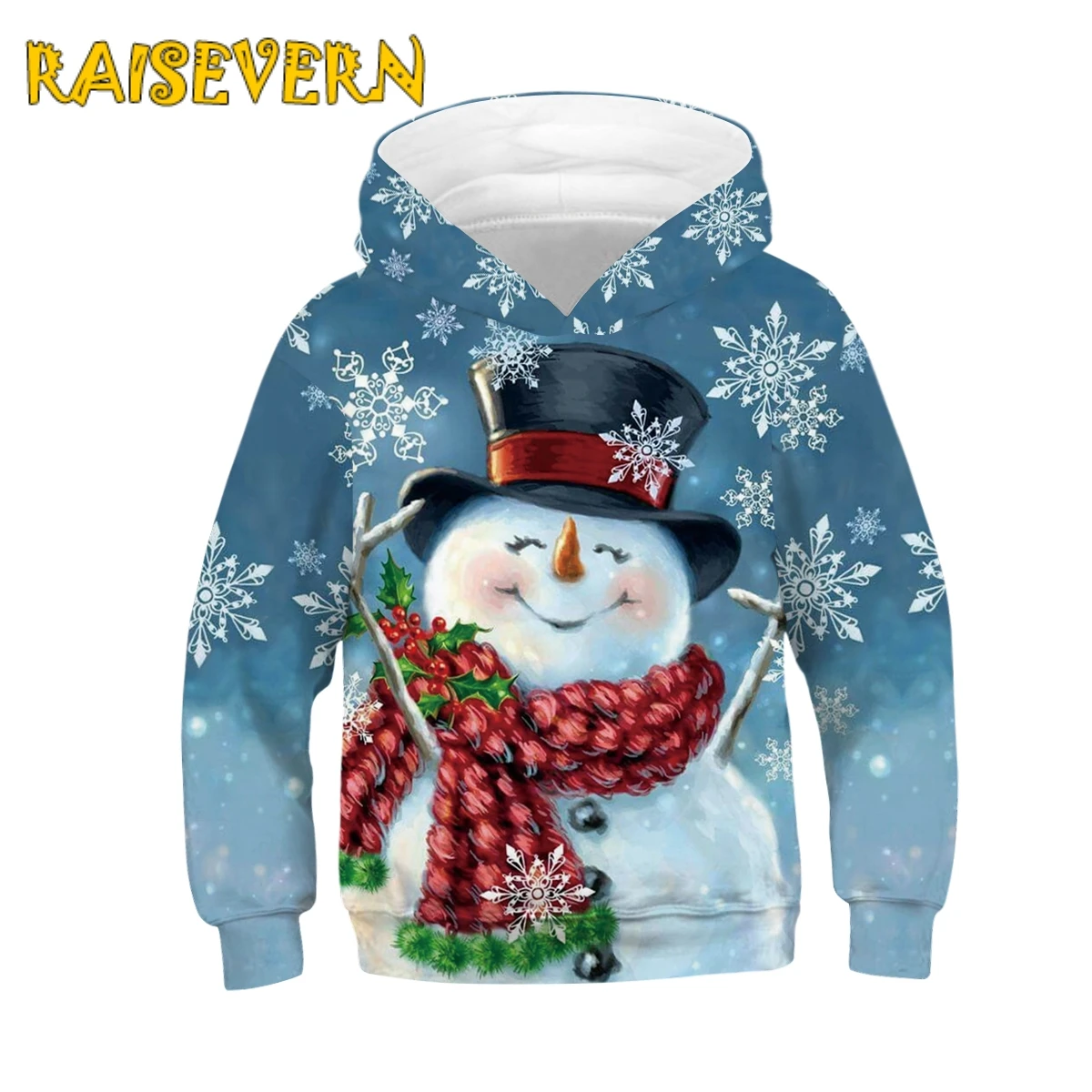 3D милая картина снеговик Рождественские толстовки для мальчиков и девочек