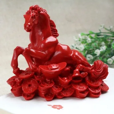 

Изысканный красный стол фэн-шуй с лошадью cinnabar