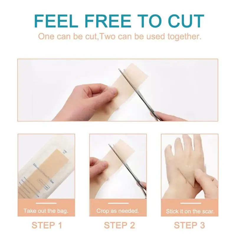 

4pcs Reusable Silicone Scar Removal Patch Remove Trauma Burn Scar Skin Repair Scar Removal Therapy Patch For Acne Scar Treatment
