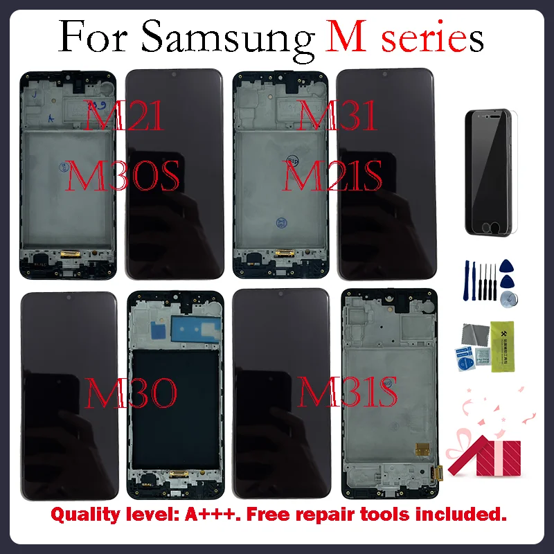 Дисплей AMOLED 6 4 дюйма для Samsung Galaxy M21S SM-F415F/DSN цифровой преобразователь сенсорного