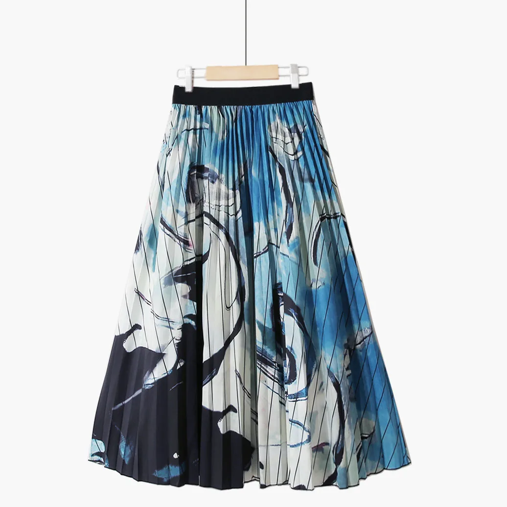 

Женские винтажные юбки с высокой талией, плиссированная юбка-трапеция, Новое поступление, осенние женские юбки Harajuku ULzzang с принтом персонаж...