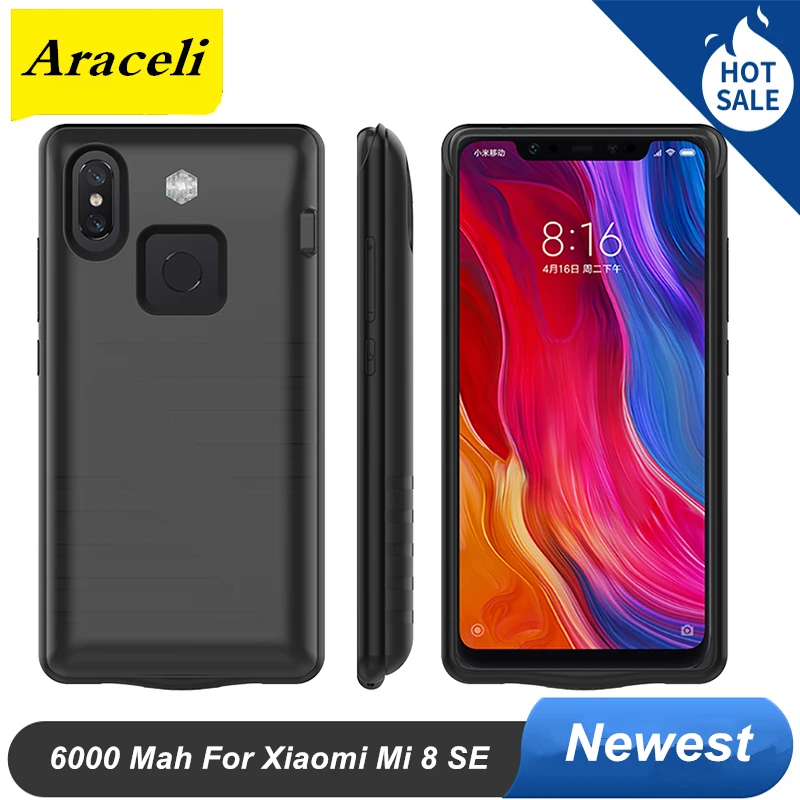 Чехол для аккумулятора Xiaomi Mi 8 se 6000 мАч внешний умный чехол внешнего MI8 зарядного
