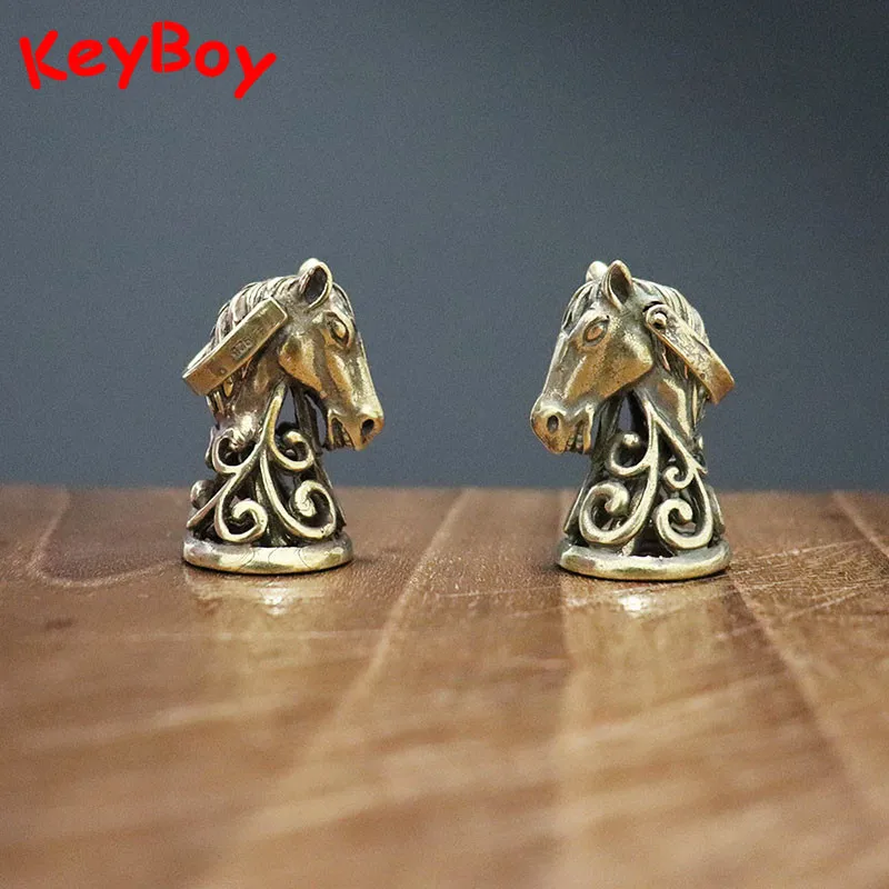 Винтажный медный колокольчик с головой лошади маленький кулон для