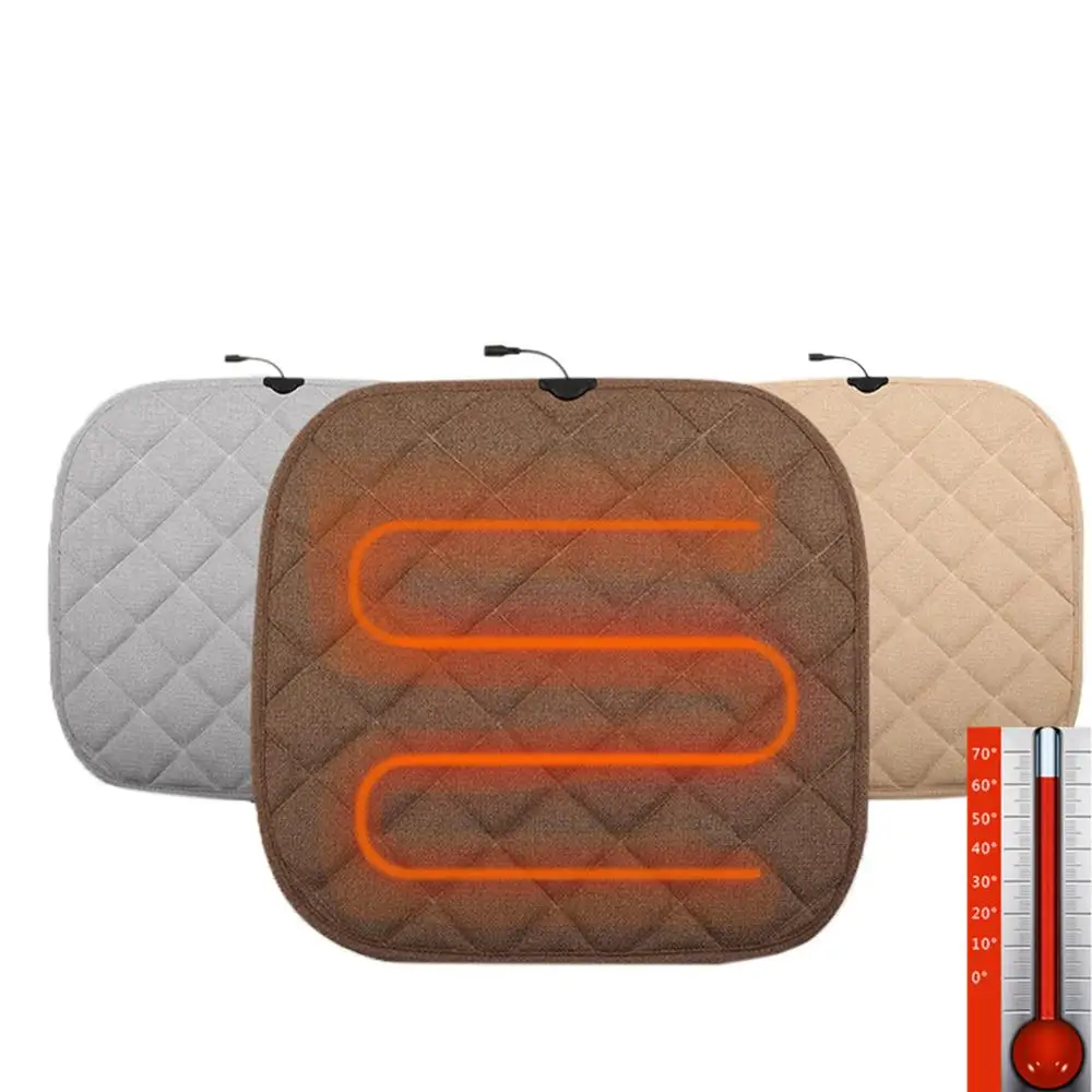 

OLOMM Universal 12V Heated Car Seat Covers Winter Accessories Front Cushion Soft Heated Cover For The Car Oto Aksesuarheated