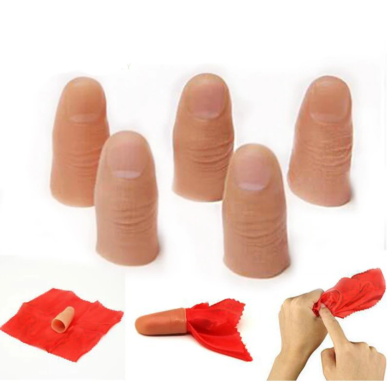 3 шт./компл. поддельный мягкий палец наконечник волшебный трюк крупным планом