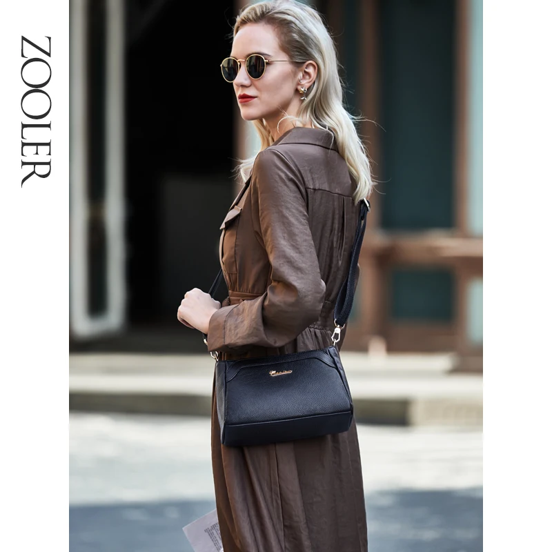 ZOOLER новая сумка из коровьей кожи женская через плечо известный бренд натуральная