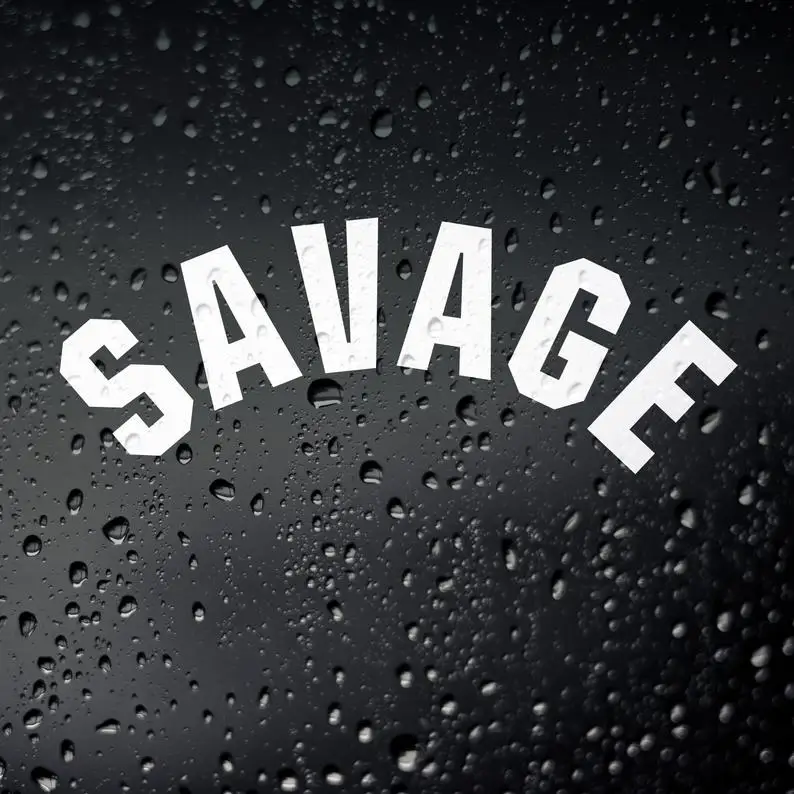 Черная/серебряная Автомобильная наклейка Savage простой дизайн автомобильное окно