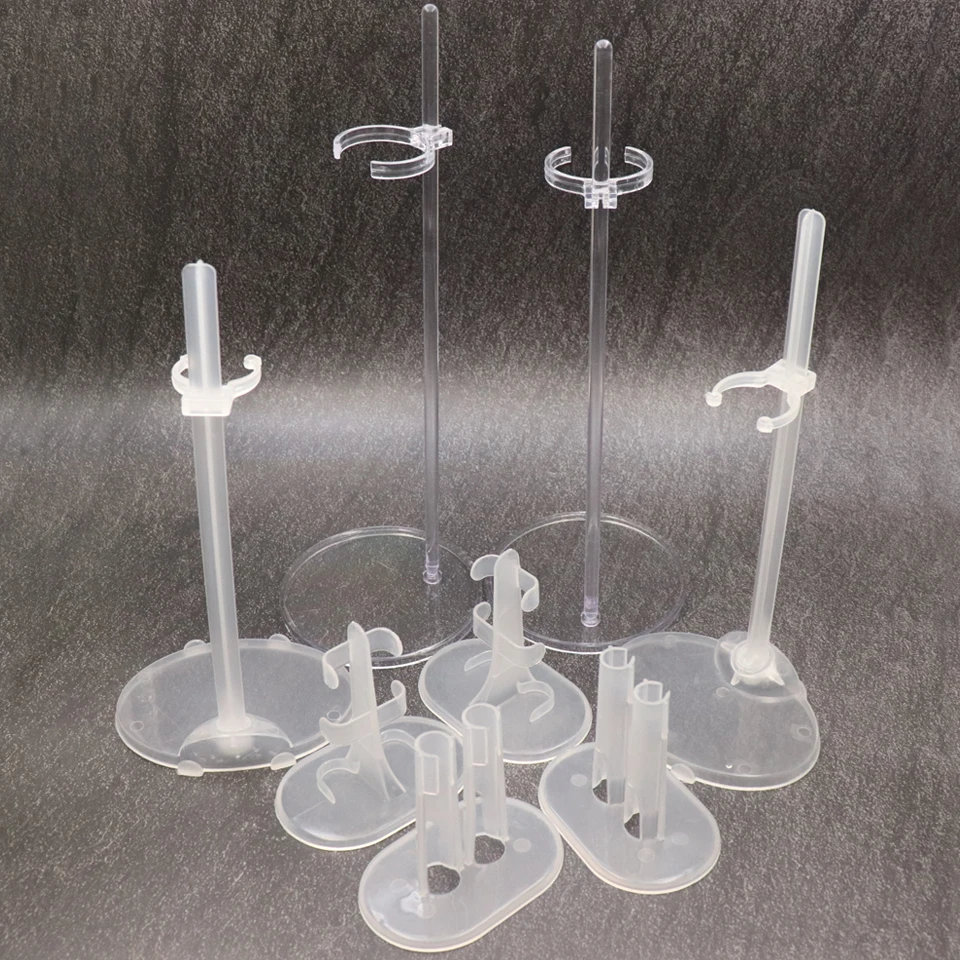 

Doll Support Leg Holders Doll Stand Display Holder For 30cm 1/6 Dolls Transparent Blue Pink 2 4 6 PCS High Quality Children Toys