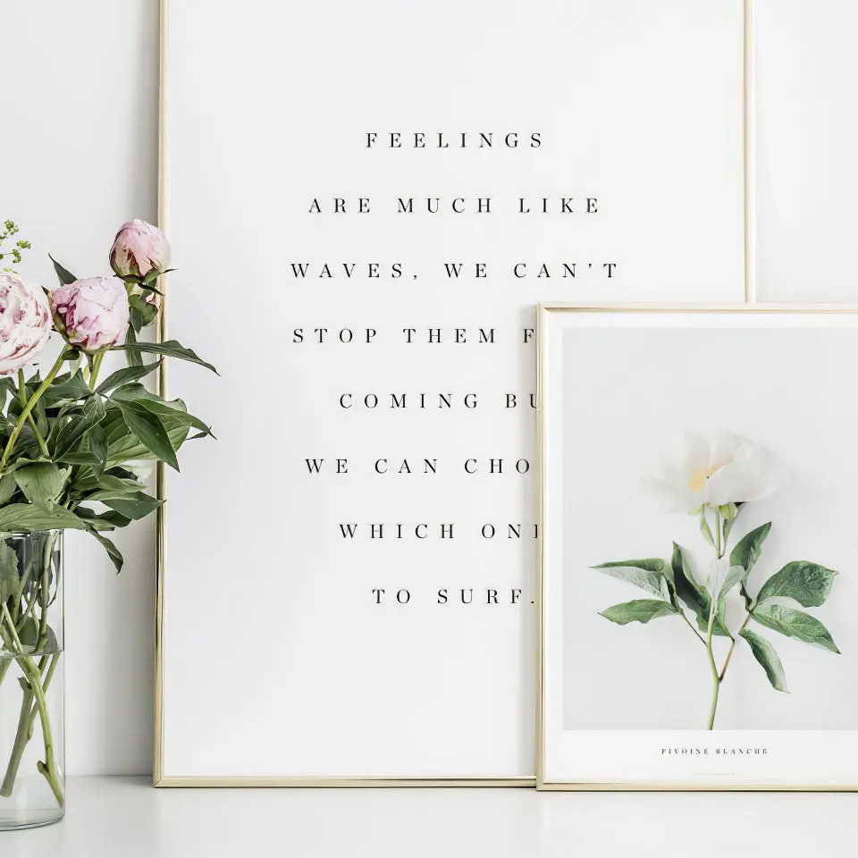 Абстрактный настенный постер в скандинавском стиле пейзаж холст живопись цветы