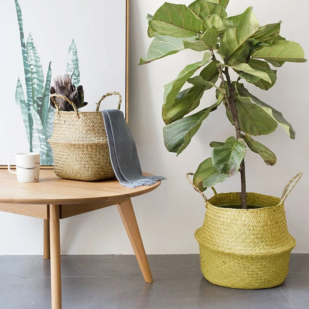 

Environmental friendly Flower Basket Multi-purpose Organizer Living room Woven
