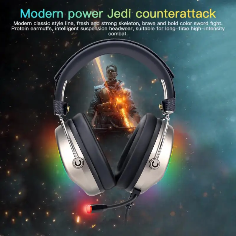 

GH288 Gaming Headsets Gamer USB7.1 Surround Sound Stereo RGB Light Game Wired Headphones Gaming Headsets Earphones & Headphone