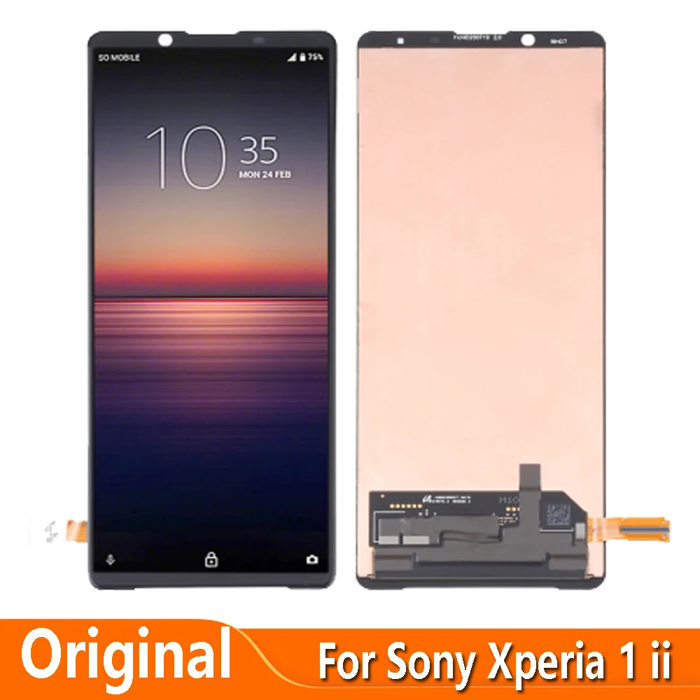 Pantalla LCD para tel&eacute;fono m&oacute;vil Sony Xperia 1 ii XQ-AT51, montaje de digitalizador con pantalla t&aacute;ctil de 6,5 pulgadas, piezas de repuesto, XQ-AT52-0
