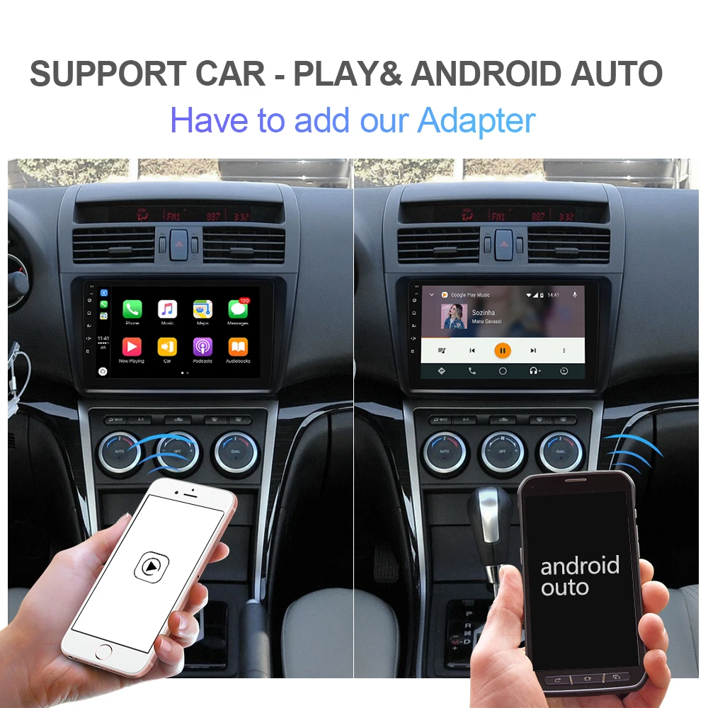 Isudar H53 4G Android 1 Din Авто Радио для Mazda 6 2 3 GH 2007 2012 Автомобильный мультимедийный GPS 8