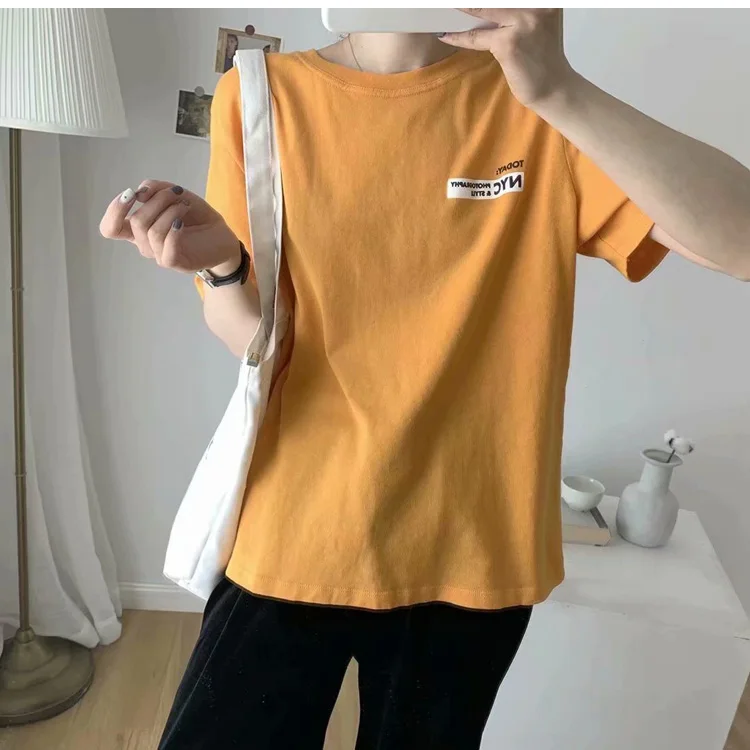 Женская футболка весна-лето 2020 новая стильная повседневная свободная