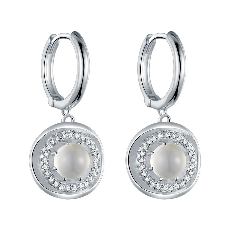 

Ear Stud Moonstone Accessories Korean Style Ear Stud Simple Design