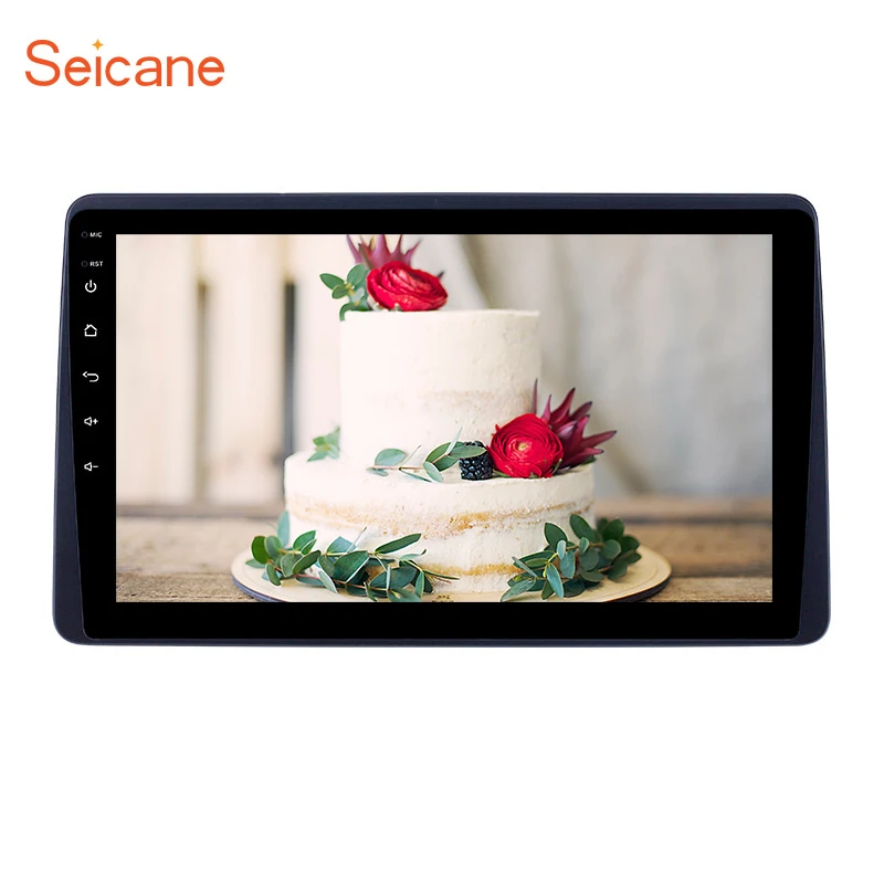 Автомобильный GPS радиоприемник Seicane 10 1 дюйма Bluetooth сенсорный экран HD Android 8 для Renault
