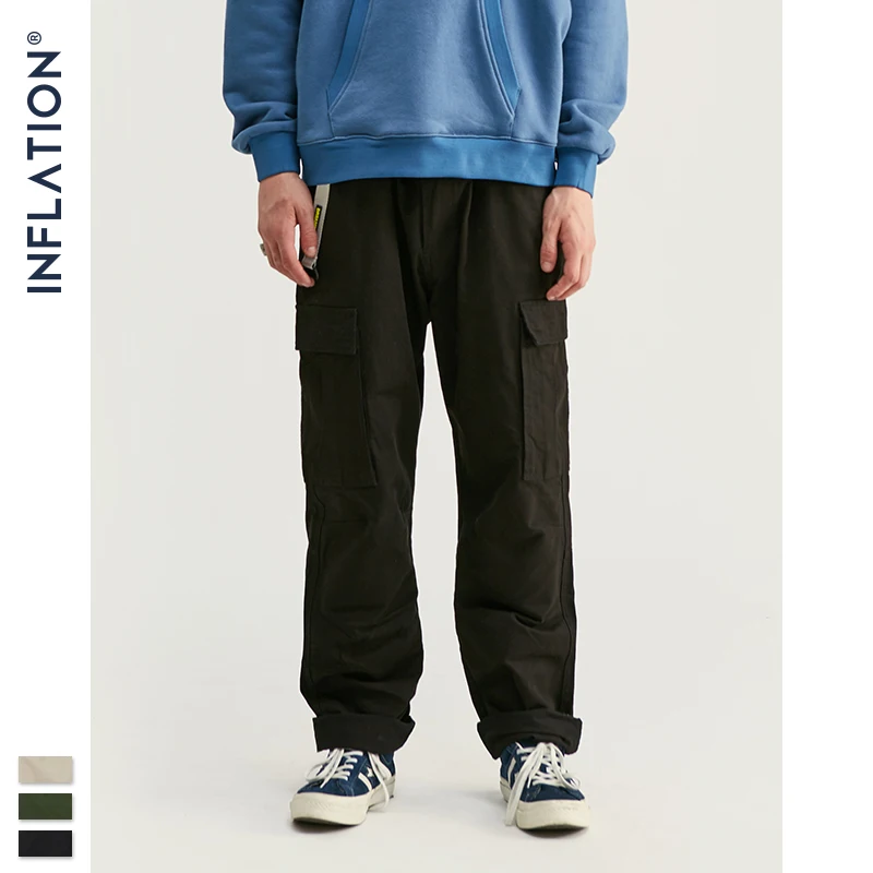 Брюки карго INFLATION мужские на шнуровке модные штаны уличная одежда хлопковые