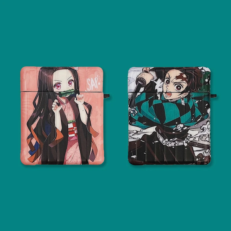 

Japan Anime Demon Slayer Earphone Headset Accessorie Soft Case For Airpods 1 2 Pro Protective Wireless Bluetooth Headset Cover