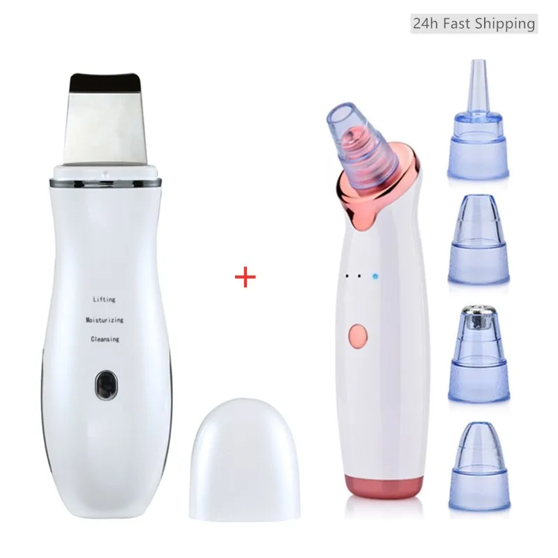 

Skin Care Device Ultrasonic Skin Scrubber Peeling Pore Cleaner Shovel Vacuum Cleaner Blackhead Remover Black Dot Machine Acne