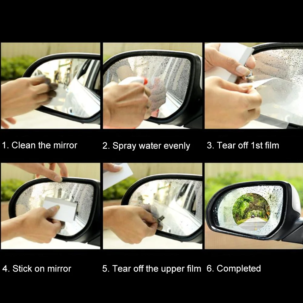 2 шт. зеркало заднего вида противотуманная пленка покрытие от дождя