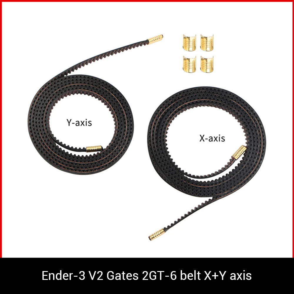 

3D Open Timing Belt Sett GT2 Width 6mm Ruuber X Axis 765mm Y Axis 720mm 3D Printing Belt For Ender3 V2 Accessories