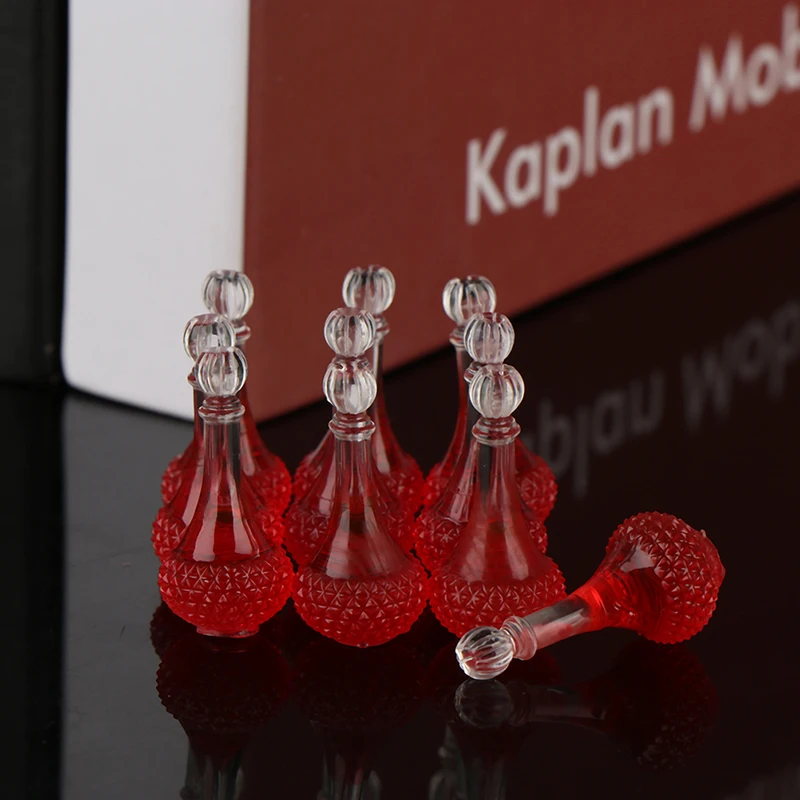 

10Pcs 1:12 Dollhouse Miniature Wine Drink Bottles Model Kitchen Food Accessories Pretend Play Doll Food Toy Dolls Decorations