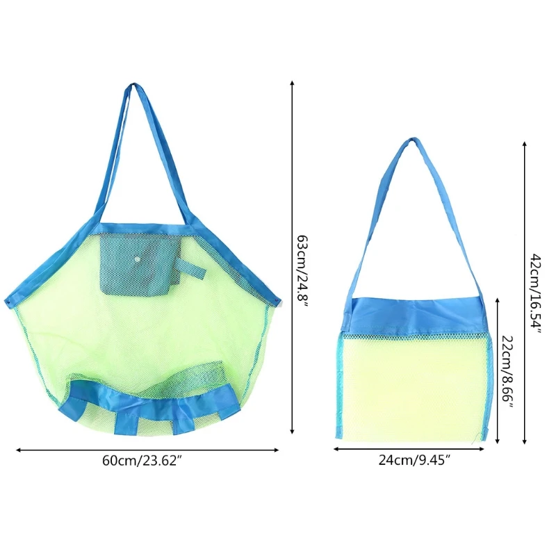 

Children Beach Mesh Toys Storage Bag Kids Folding Sand Away Net Tote Outdoor New