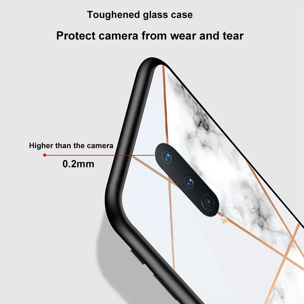 case for oneplus 8 pro 8t 7t 7 6t 6 nord pro glass phone cases for one plus 8 8pro 17 17t 18t 16 16t cover marble fundas free global shipping
