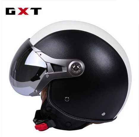 5 GXT мотоциклетные винтажные шлемы ретро Половина лица Casco мотокросс шлем скутер casco motocicleta кожаный шлем для Harley - Цвет: 5