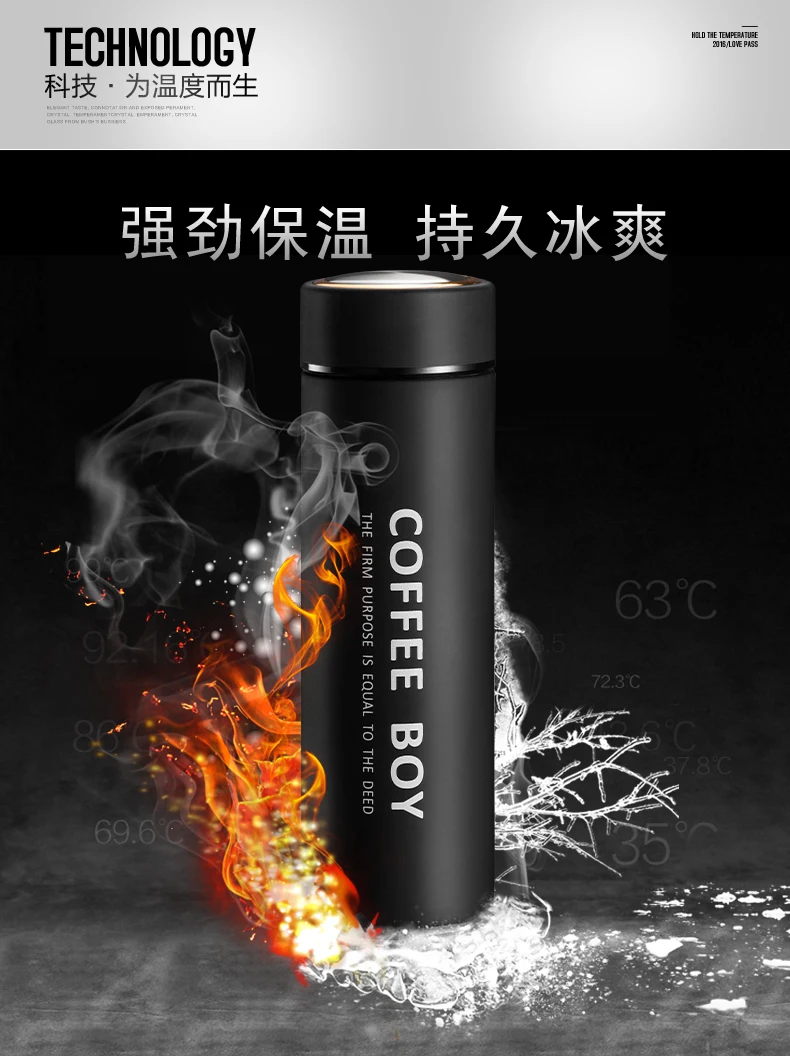 Термос coffee Boy 304 из нержавеющей стали, Термокружка, офисная, деловая, вакуумная, термобутылка для чая, мужская, 500 мл# BG06, Термокружка
