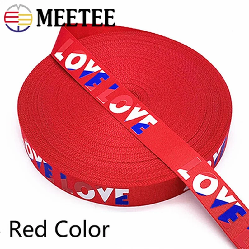 Нейлоновая тесьма Meetee 8 метров 25 мм цветная печать кружевная для сумки ремень